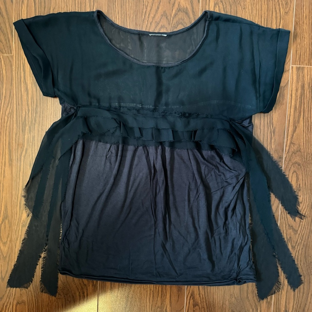 ALPHA STUDIO Sheer Ribbon Top - Picture 3 of 9